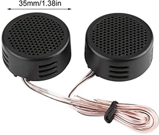 Autoluidsprekers + Luidspreker O, Zwart 12V 500W Mini O Tweeter 200mm 98 Db Luidspreker Auto 6,5 Inch met Tweeters Twitter voor Gorgeri Zwart