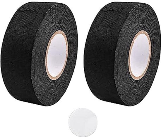 2 Rollen Zwart Temperatuur Bestendige Isolerende Automotive Bedrading Tape - Vlamvertragend en Geluidsisolatie