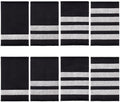 4 paar 4 stijlen doek piloot epauletten, 8,3 x 5,1 x 0,4 cm zwart professioneel uniform bars luchtvaartpiloot epauletten epauletten epaulette schouder sliders voor cosplay party podium