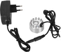 Mistmaker, mini-waterfonteinornament, mistmaker, verstuiver met 12 lampjes, landschapsdecoratie (EU-stekker 100-240V)
