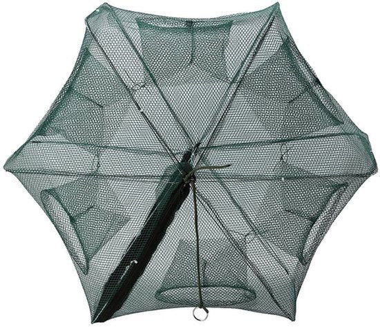 Opgevouwen visnet, vangnet tot automatisch draagbaar visnet Visnetten Garnalen Minnow Krab Aas (#1-6 gaten)