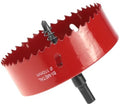 gatzaag 110 mm, HSS M42 bi-metalen gatzaag, met zeshoekige schacht en boor voor aluminium, ijzer en hout