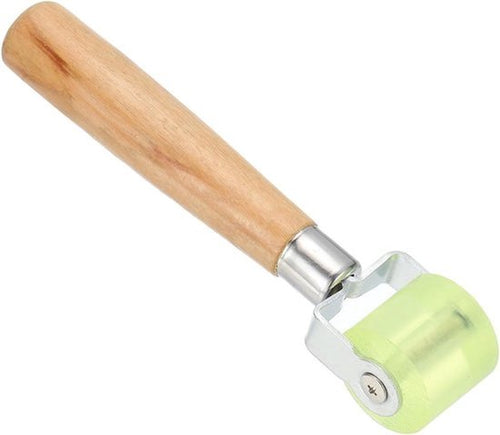 1,2" Geluidsdempende roller, Geluidsisolatie Tool Naadroller PU Wielroller Voor Behang Verwarmingsmat Auto, Houten Handvat