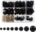 Veiligheidsogen - 150 stuks - Amigurumis - Sluitringen - Zwarte Kunststof - Poppenogen - Dieren Pluche Poppen - Handwerk - Geschikt voor - 14 tot 40 mm