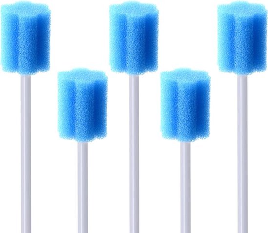 50 stuks wegwerpbare mondreinigingssponzen: mondsponzen - mondreinigingssponzen - mondhygiëne-sponzen blauw