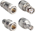N Type naar BNC Coax Adapter Kit - Male naar Female Connector - Antenne Converter voor Ham Radios - WiFi Analyzer - LAN - 4 Stuks