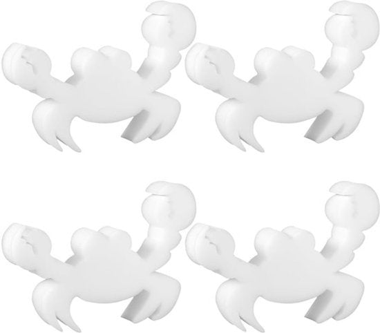 4 stuks schuimabsorberende spons voor bubbelbaden, krabvormige zwembadspons, olie-absorberend, zeer efficiënte olie-absorberende spons voor opblaasbare bubbelbaden (wit)