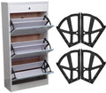 Home Meubelaccessoires Set met 4 schoenenladescharnieren voor kasten Opvouwbaar plaatframe Draaibare plank Accessoires Verhoogt de kastcapaciteit 26 x 20 cm