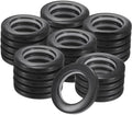 Set van 25 gordijnringen, 40 mm binnendiameter kunststof gordijnringen, clip oogringen, nano-schaal, geluidsarme Romeinse ring voor ramen/stof, gordijnen voor thuis [zwart]