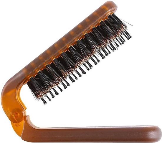 Opvouwbare Mini-Haarborstel voor Reizen en Massage - Haarborstel voor Dun en Dik Haar