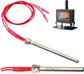 2 Stuks 220 V 350 W voor Pelletkachels, Pelletkachels, Pelletontstekers met Pellet 140 x 10 mm Pelletverwarming Ontsteking Houtpelletkachel Eindstaaf Verwarmingspijp