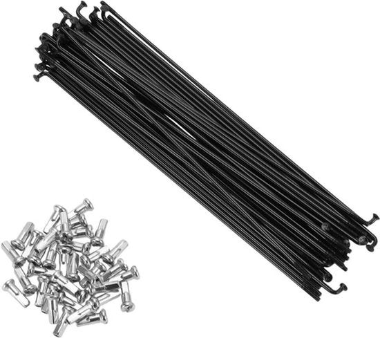 Fiets 14G Spaken 160MM voor Mountainbike - Staal - Zwart - Set van 36 Stuks