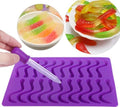 Gummy 20 Compartimenten Gummy Worms Aardworm Kleine Slang Silicoon voor Chocolade Snoep Gummy Taart met Druppelaar Paars