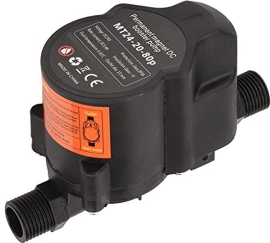 Waterdruk Booster Pomp Automatische Geluidsarme Douche Booster Recirculatiepomp DC 24V (EU-stekker 100‑240V)