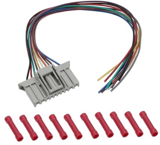 1x 10 Pin Auto Lamp Draad Harness Connector Reparatie Kit 71745167 Body Computer Controle Eenheid Licht Draad Harness Compatibel met Fiat Panda 169 & Panda Van 169