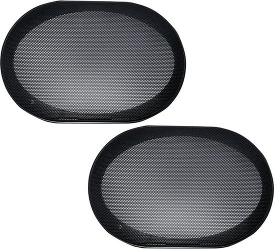 C53592 – 2 stuks netnetten voor luidspreker/behuizing/subwoofer – diameter 175 x 260 mm – kleur zwart – voor auto