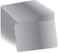 100 stuks blanco visitekaartjes: metalen visitekaartjes, aluminium zilveren blanco gegraveerde visitekaartjes 86 x 54 x 0,2 mm voor thuiskantoor DIY-cadeaubonnen