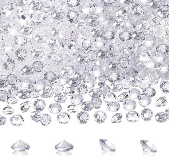 - Acryl Diamanten - Tafel Scatter Kristallen - 10mm - Tafeldecoraties - Bruiloft Decoratie - Bruids Douche - Geschikt voor Versiering - Clear Model - 700 stks.