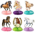 stuks tafeldecoratie verjaardagsthema paarden kleurrijke tafeldecoratie feest verjaardag Gefeliciteerd met je verjaardag meisje paarden