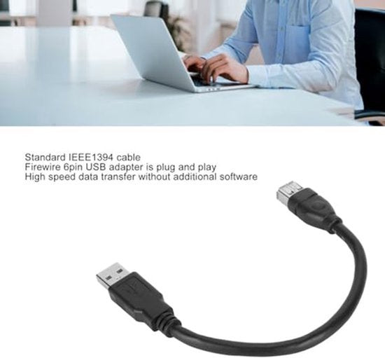 Firewire 1394 6 Pin Vrouwelijk naar USB 2.0 Adapter Kabel Plug and Play Flexibele Firewire Digitale Camera Kabel voor de meeste DV Camcorders