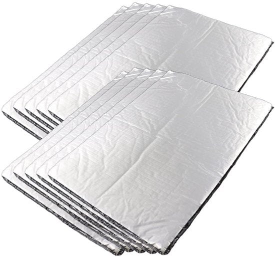 10 stuks autogeluidsisolatiepads, stille warmte-isolatie en schokabsorptiepads, geluidsisolatiepads voor de motorkap van auto's voor audio-isolatie en demping (25 cm x 18 cm x 5 mm)