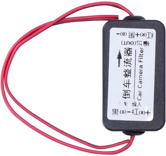 Backup Camera Gelijkrichter Auto 12V DC Gelijkrichter Condensator Auto Camera Filter Interferentiebestendig voor Achteruitrijcamera, spanningsregelaar