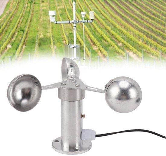 Anemometers Wind Speed Sensor 3 Cups Wind Speed Sensor Anemometer 0-3.8V voor Energiecentrales Meteorologische Monitoring - Aluminium Legering