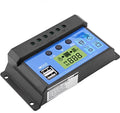 PWM Solar Charge Controller 12V 24V Dual USB LCD Display Verstelbare Intelligente Veilige Volledige Bescherming 10A 20A 30A voor Thuis, Industrie, Commercieel