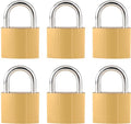 6 stuks hangslot met sleutel: sloten, 32 mm met 18 sleutels, waterdicht, hangslot, weerbestendig, voor gereedschapskist, sportschool, kluisjes, koffers, kasten, kluisjes
