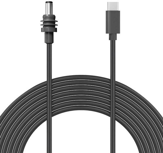 Mini DC-voedingskabel, USB C Naar DC-oplaadkabel voor Mini, Vervangende Kabel voor Mini 10ft /3 Meter, IP68 Waterdicht