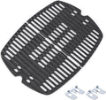 Dailygoody - Gietijzeren Kookrooster - Vervangende Onderdelen - 43 x 32 cm - Geschikt voor Weber Q100 en Q140 - Perfect voor Grillen - 2 Stuks