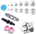 Knopen set met 6 maten | 120 stuks knophoezen | Stof beklede knoppen | DIY knutsel set met installatiegereedschap