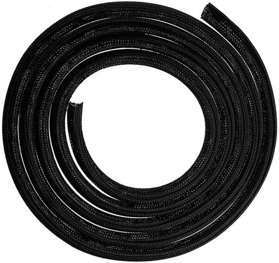 Kabelbescherming voor katten en honden, kabelslang 3 m - 10 mm, zelfsluitend, gevlochten kabelbescherming, voorkomt dat katten en honden op de kabels kauwen, zwart