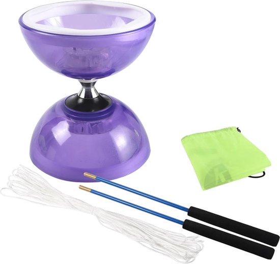 Professionele Triple Bearing Yoyo Diabolo - Duurzaam en Transparant - Pool Toy met Extra Sterke Koppen