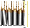 10x CNC Frees Cutter 3.17mm x 1.0mm Tungsten Carbide met Coating - Harde Snede