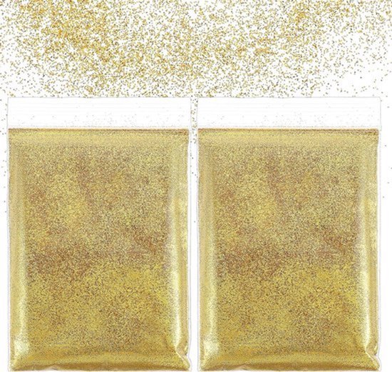 Zilver Glitterpoeder - 100 g voor Knutselen, Nagels, Gezicht, Kaarten en Nagelkunst (Goud)