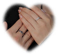 Engel Duivel Koppelringen Zilveren Koppel Open Ringen Verlovingsringen Verstelbare Jubileumringen Set Sieraden voor Vrouwen en Mannen Cadeaus