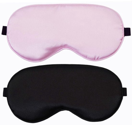 Slaapmasker, 2 stuks oogmaskers met verstelbare riem om te slapen, moerbeizijde oogslaapschaduwhoes, blokkeert licht vermindert gezwollen ogen reizen geschenken