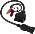 OBD2 adapterkabel met 3-pins naar 16-pins connector, zwart, geschikt voor diagnose en foutcode uitlezing van voertuigen