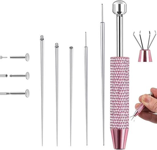 6-delige Piercing Tang Set met Ballenopener en Verwisselgereedschap voor Oor en Neus_OPERATION zoekwoord_OPERATING zoekwoord_ACCESSOIREN.