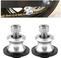 Swingarm Spool, 2 Stuks 8mm Swingarm Slider Spools Staande Schroeven Motorfiets CNC Aluminium Legering Achter Pitch Swingende Coils Vloeiende Steun Swingende Spools (Zilver)