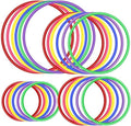 24 Stuks Plastic Toss Ringen Set - 4 Maten - 6 Kleuren - Voor Binnen en Buiten Spellen