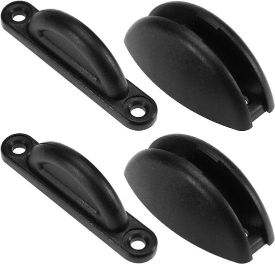 Deurstopper Retainer Plastic Deurstopper Beugel Deurstop Camper Boot Caravan Zwart