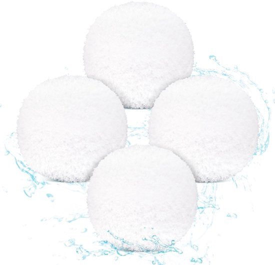 4 Stuks Foam Absorberende Ballen - Wit - Voor Badkuip en Zwembad