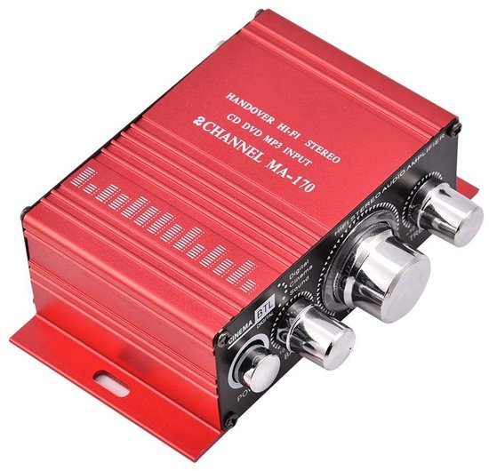 Allecto - Car HiFi Audio Stereo Amplifier - 2 Kanaals Digitale Audio Versterker - Aluminium - 20W Vermogen - Ideaal voor Auto - Compact Model