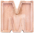 Spaarpot Houten Letters Geld Creatieve Transparante Doos Spaarblik Voor Familie Kerst Verjaardagscadeau Diy Decoratie-M