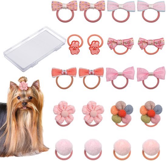 20St Dog Hair Bows - Roze Kleine Haarstrikken voor Honden - Duurzaam en Comfortabel