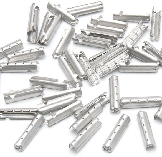50 stuks metalen veterkoppen veters sloten vervanging veter veters koord touw sloten sluiting voor doe-het-zelf reparaties en veters vervangen touwgesp