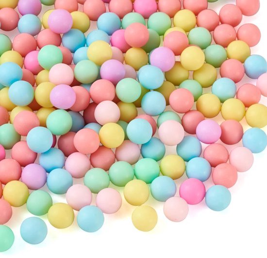 200 stuks ronde acryl kralen spacers 6mm zonder gat frosted pastel kralen ondoorzichtig matte snoepkleur bal kralen losse kralen voor DIY sieraden maken