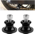 M8 Loft Stand Spools 2 Stuks 8mm Motorfiets CNC Achterstand Swingarm Sliders Stand Bobbins (Zwart)